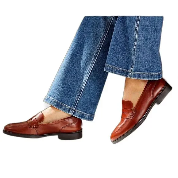 ECCO Leather Loafer SIZE 8.5 - Picture 2 of 12